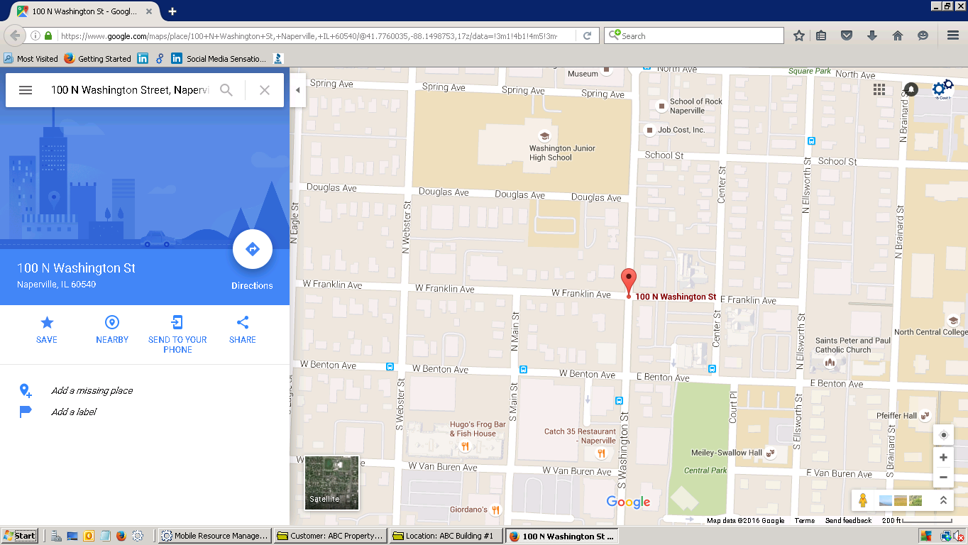 Google Map of ABC Building #1 Location