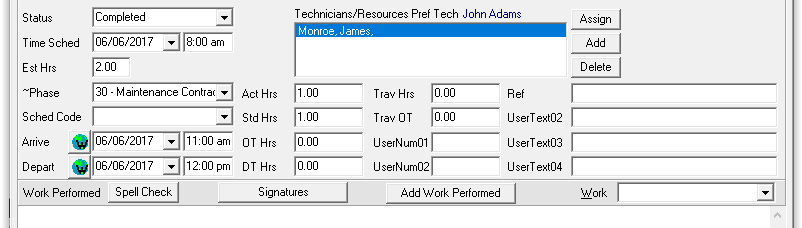 New Appointment Fields for Mobile Resource Manager Office App