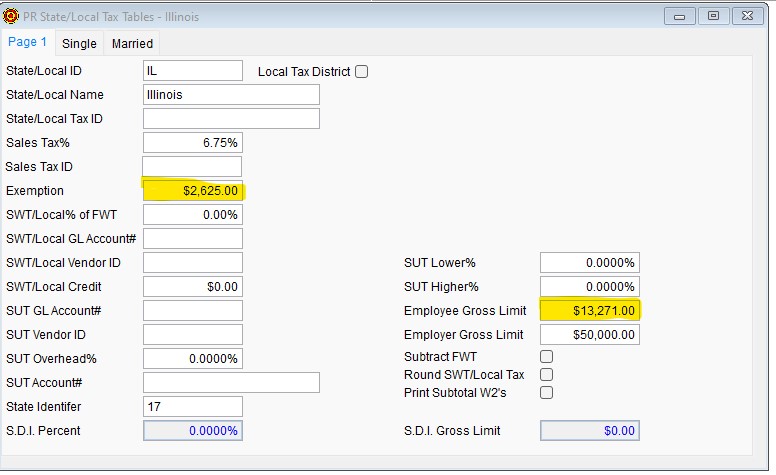 2023 PR State/Local Tax Tables - Illinois - Page 1 tab