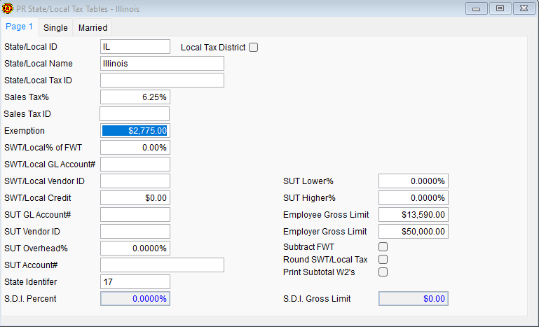 2024 PR State/Local Tax Tables - Illinois - Page 1 tab